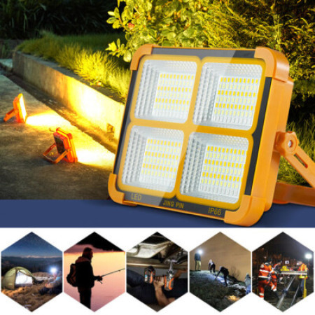 Portable Solar LED Floodlight Rechargeable IP66 Waterproof Flood light